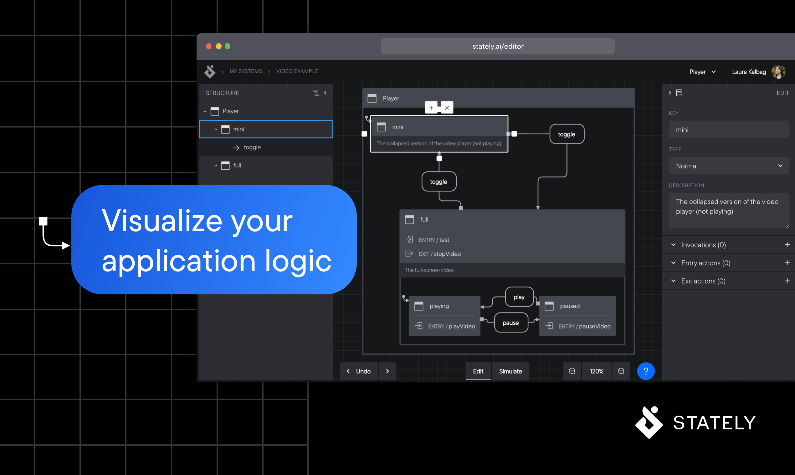Visualize your application logic with the Stately Editor
